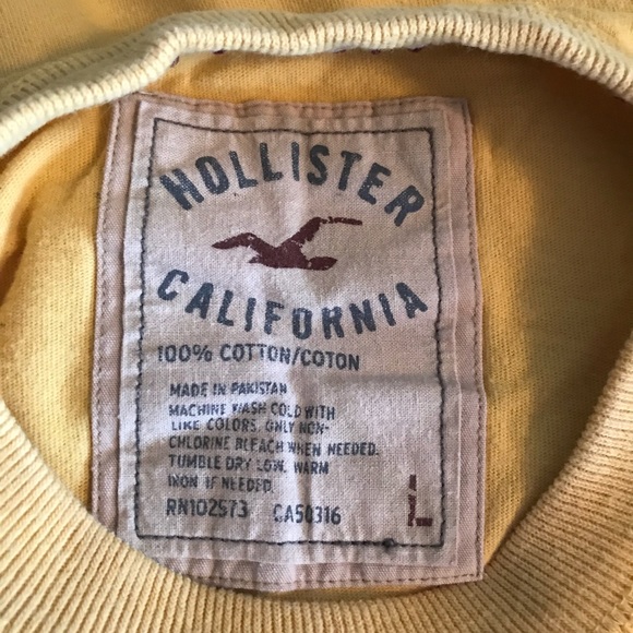 HOLLISTER Yellow California Short Sleeve Shirt - Picture 4 of 4